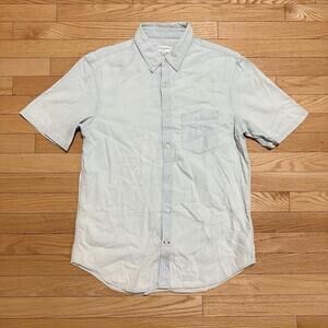 Club Monaco Slim Fit Button Shirt Blue M Men’s